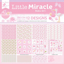 Cargar imagen en el visor de la galería, Little Birdie Cardstock 12" X 12" - Little Miracle Niña (12 hojas)