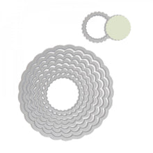 Cargar imagen en el visor de la galería, Sizzix Framelits Die Set 8PK - Circles, Scallop