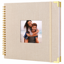 Cargar imagen en el visor de la galería, Album para scrapbook 8” x 8” - Beige
