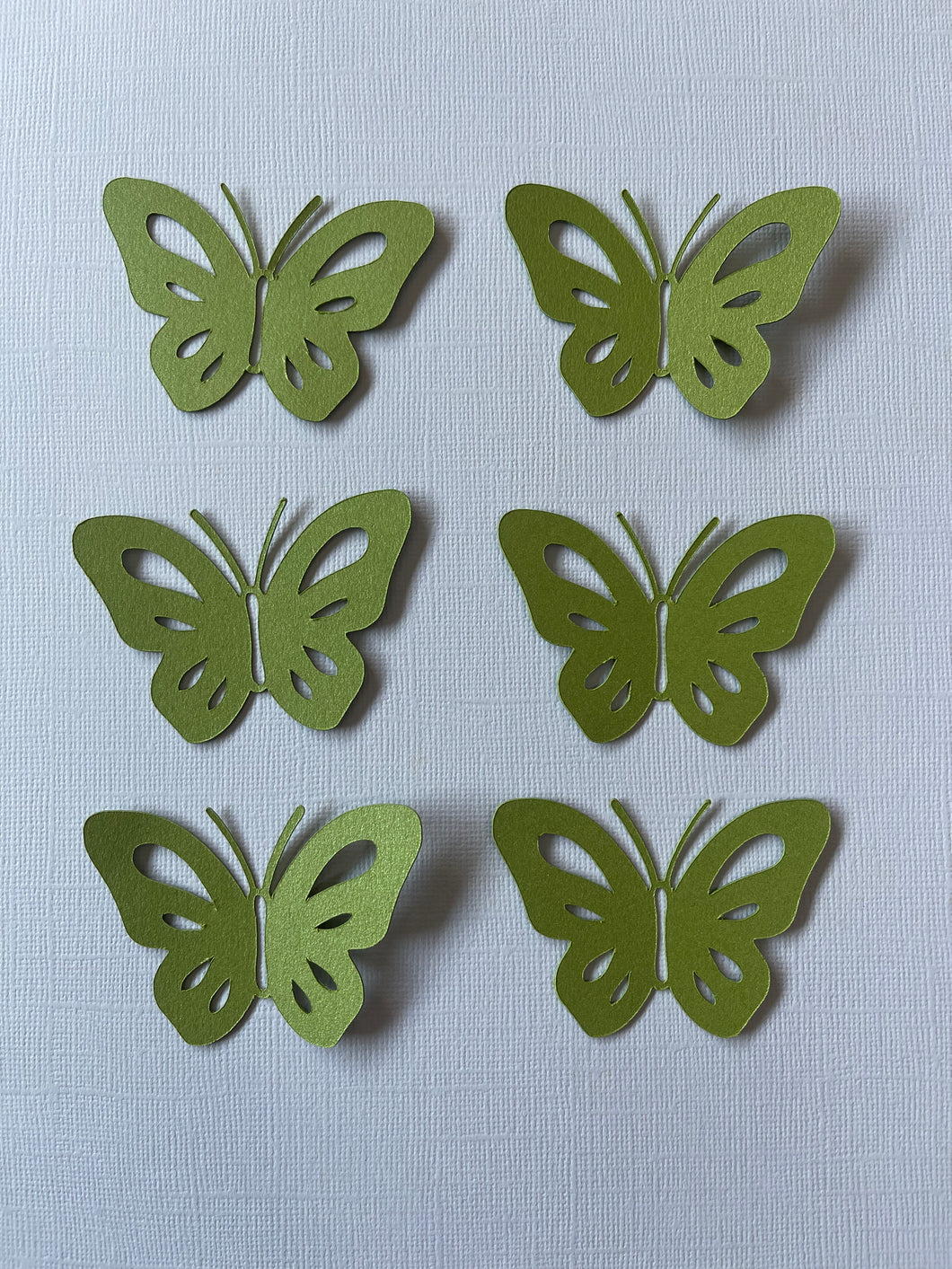 Mariposas de cartulinas - Verde (paq de 6 unds)