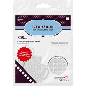 Scrapbook Adhesives 3D Foam Squares (para alturas) - Blanco