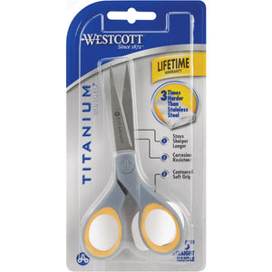 Westcott Titanium Straight Scissors 5"