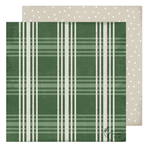 Heidi Swapp Winter Wonderland Double-Sided Cardstock 12"X12" - Fresh Pine