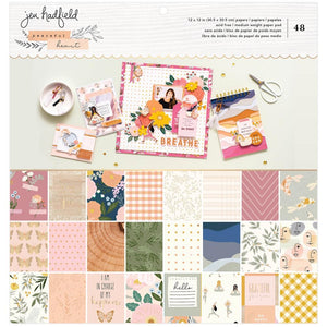 Jen Hadfield Colección de cartulinas 12" x 12" - Peaceful Heart (48 hojas)