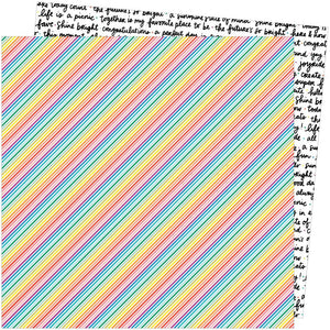 AC PATTERNED PAPER - PICNIC IN THE PARK - 12 X 12 - BRIGHT LINES