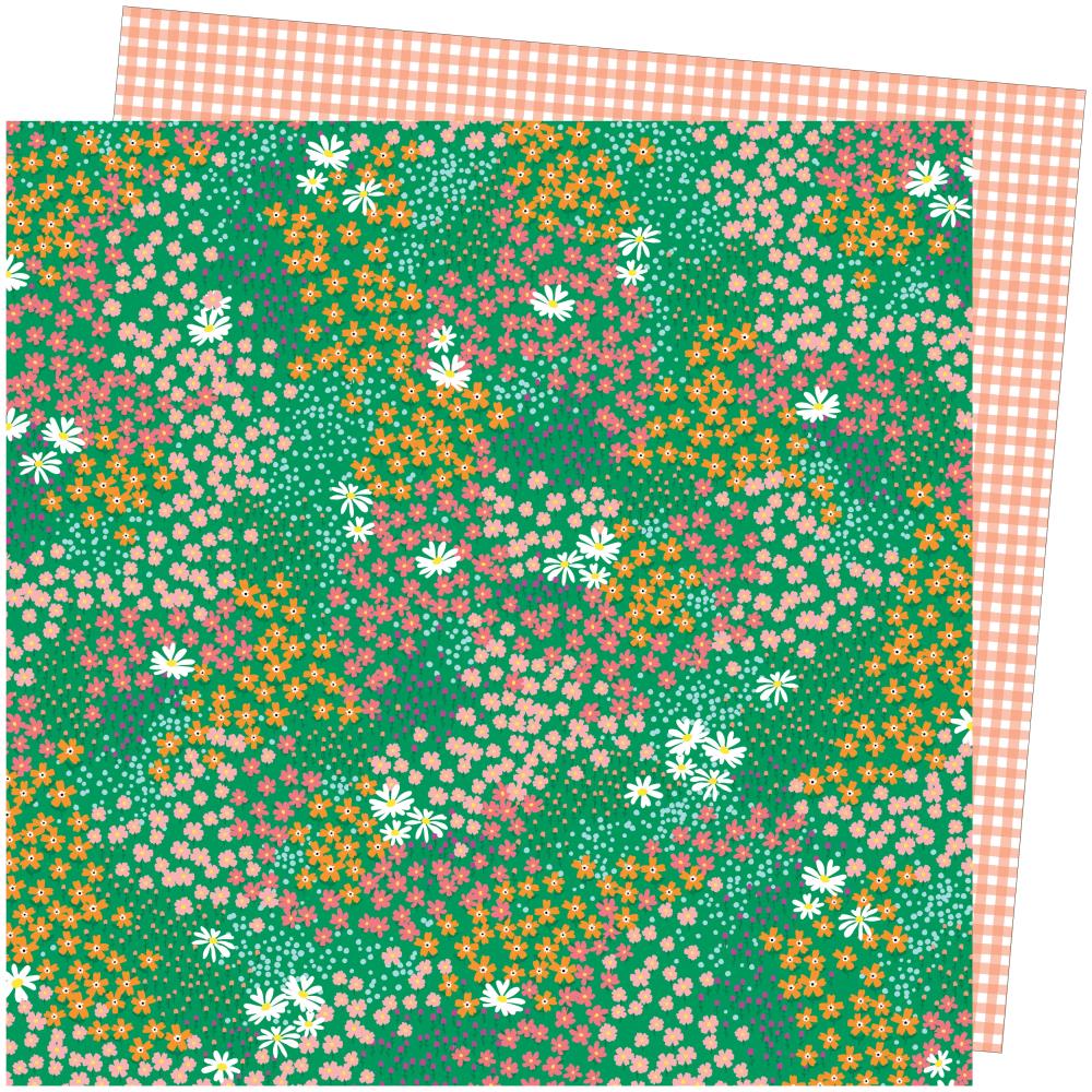 AC PATTERNED PAPER - PICNIC IN THE PARK - 12 X 12 - PRETTY PATCHES