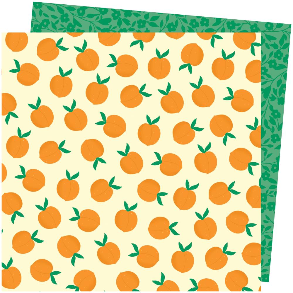 AC PATTERNED PAPER - PICNIC IN THE PARK - 12 X 12 - YOU'RE PEACHY