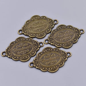 Etiqueta de metal Handmade - Dorado Antique (2 piezas)
