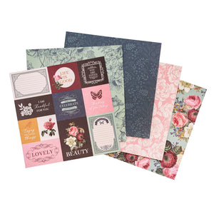 DCWV Double-Sided Cardstock Stack 12"X12" 36/Pkg - Floral Couture