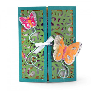 Sizzix Thinlits Die Set 10PK - Gatefold Card, Butterflies