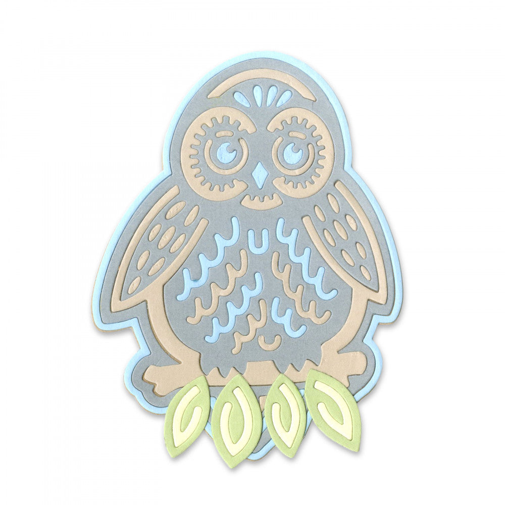 Sizzix Thinlits Die Set 6PK - Owl on a Branch