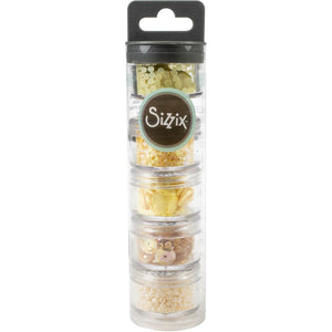 Sizzix Making Essential - Sequins & Beads, 5PK - Limoncello