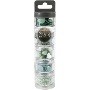 Sizzix Making Essential - Sequins & Beads, 5PK - Mint Julep