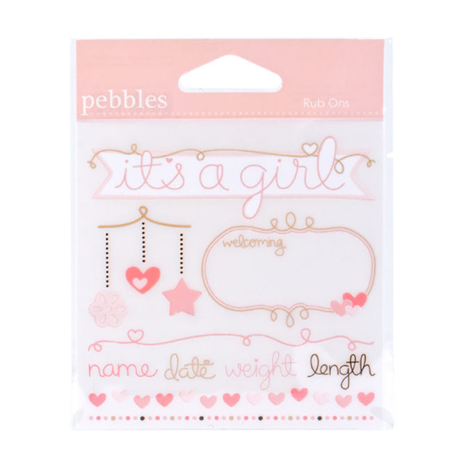 Pebbles Rub Ons - Girl