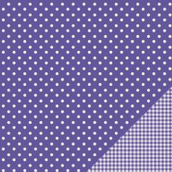 Pebbles Basics Double-Sided Cardstock 12"X12" - Purple Dot