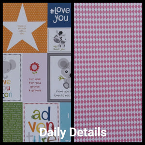 Tiny Tots Double-Sided Cardstock 12"X12" - Daily Details