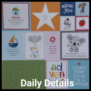 Tiny Tots Double-Sided Cardstock 12"X12" - Daily Details