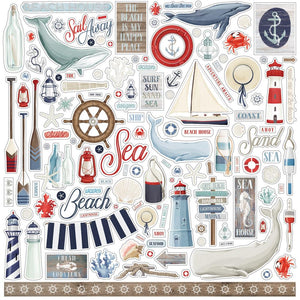 Carta Bella Cardstock stickers 12" x 12" - BY THE SEA