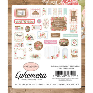 Carta Bella Cardstock Ephemera (33 Piezas) - Farmhouse Market
