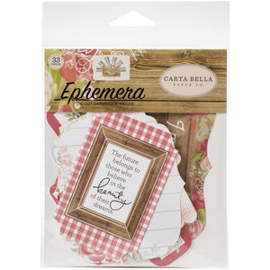 Carta Bella Cardstock Ephemera (33 Piezas) - Farmhouse Market