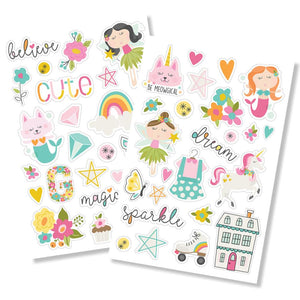 Simple Stories Puffy Stickers 4"X6" 2/Pkg - Dream Big