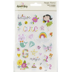 Simple Stories Puffy Stickers 4"X6" 2/Pkg - Dream Big