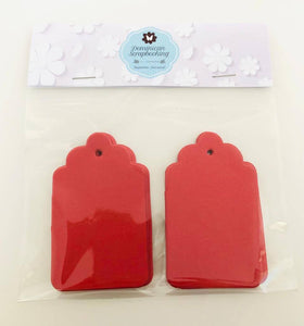 Set de Etiquetas para regalos (paq de 12 Unds) - Color Rojo