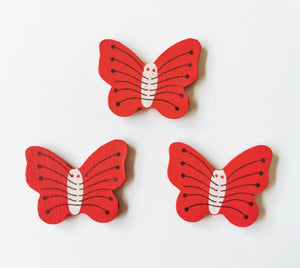 Maderita decorativa - Mariposas - (6 piezas)