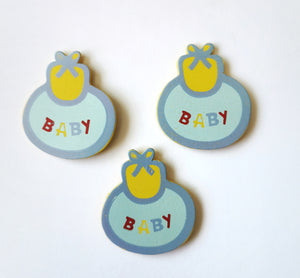 Maderita decorativa - Baby Azul - (6 piezas)