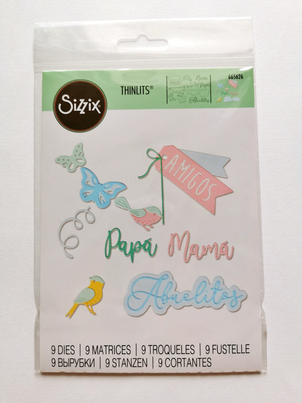 Sizzix Troqueles Thinlits -Familia (9 piezas)