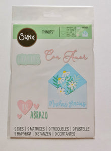 Sizzix Troqueles Thinlits - Con Amor (9 piezas)