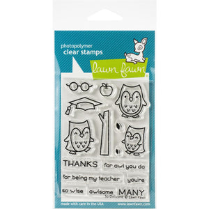 Lawn Fawn Clear Stamps 3" X 4" - So Owlsome