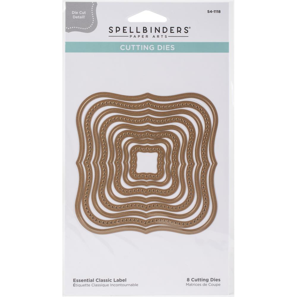 Spellbinders troqueles - Essential Classic Label (8 piezas)