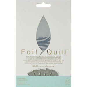 We R Memory Keepers Foil Quill Foil Sheets 4"X6" 30/Pkg - Silver
