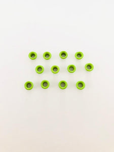 Set de 12 mini eyelet  - Verde manzana