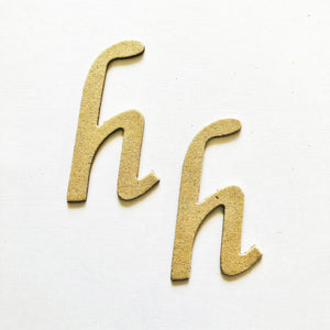 Letras en cartón piedra cursivas de 3" - h
