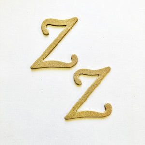 Letras en cartón piedra cursivas de 3" - Z