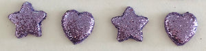 Paquete de Corazones y Estrellas de Escarcha - Morado Claro