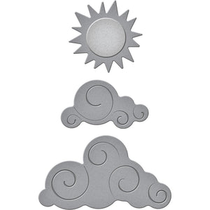 Spellbinders Set de 3 troqueles - Sun and Clouds (Sol y Nubes)
